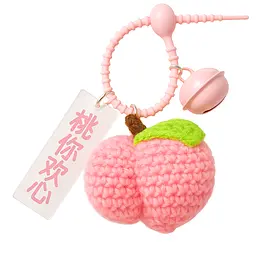Брелок в'язаний Персик Peach 10 см