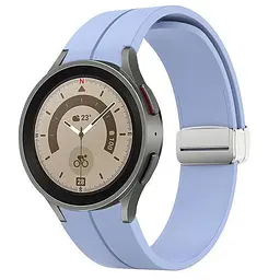 Ремінець для Samsung Galaxy Watch 4 40mm - блакитний ширина кріплення 20мм силікон Watchbands Cls (W14-9WB62375730) - мініатюра 2