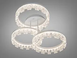 Сучасна стельова LED-люстра Diasha MX78204/3WH 90W, три кільця, 3 режими світла, 52 см - мініатюра 2
