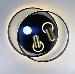 Стельовий світильник із золотистими спотами | Арт. G 568/2+LED | Line F - мініатюра 6