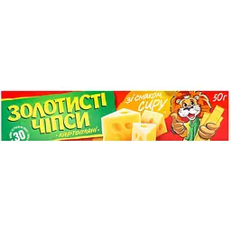 Чипси Золотисті зі смаком сиру 50 г (322908) - мініатюра 2