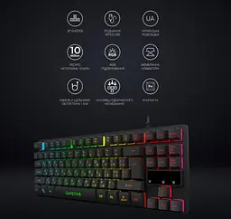 Клавіатура ігрова GamePro GPGK-537 Nitro USB RGB Black - мініатюра 6