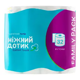 Туалетний папір Ніжний дотик двошаровий 32 рулони - мініатюра 3