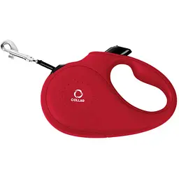 Повідець-рулетка для собак Collar, L, до 50 кг, 5 м, червоний