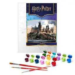 Набір для розпису по номерах WB Harry Potter: Гоґвортс вдень Ideyka KHO6432 Різнокольоровий shop (4823104388753) - мініатюра 3