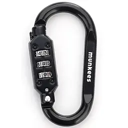Карабін Munkees 35932 Combi Lock Carabiner D-Shape Чорний - мініатюра 2