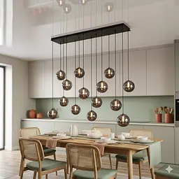 Каскад люстра LED світильник Levistella 999150F-14 BK+SM модерн 28W на 14 плафонів - мініатюра 5