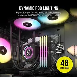 Система водяного охолодження Corsair iCUE H150i ELITE LCD XT [CW-9060075-WW] UA [93298] - мініатюра 8