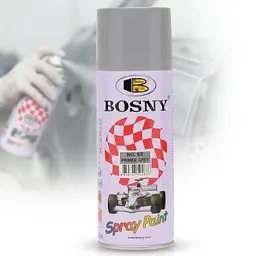 Грунтовка Акрилова Bosny Спрей 400 мл Сірий Матовий (№68)