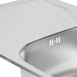 Кухонна мийка 780x480x180 мм + сифон Wezer 7848(08) Satin, Satin - мініатюра 5
