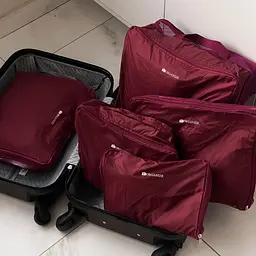 Набір з 7 нейлонових органайзерів ORGANIZE для речей у валізу (бордо) - мініатюра 2