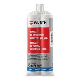 Клей Wurth Replast Me 210 секунд для пластика чорний 50мл(0893500052)