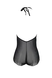 Боді Passion LEAFA BODY black, XXL/XXXL на зав'язках, м'яка чашка, низ у вигляді шортиків - мініатюра 4