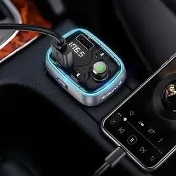 Трансмітер модулятор Bluetooth 5.0 Borofone BC32 з двома USB-портами, LED-дисплеєм та підтримкою USB / TF - мініатюра 2