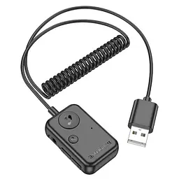 Bluetooth аудіо ресивер Borofone BC49 June (USB-A) Black - мініатюра 2