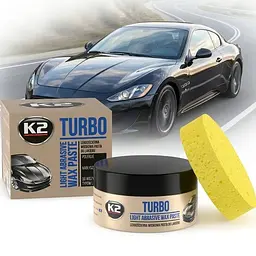Поліроль кузова віск K2 Turbo з губкою для відновлення блиску (K004)