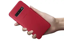 Чохол шкіряний протиударний Official Leather Cover EF-VG973LREGRU для Samsung Galaxy S10 (6.1") Red - мініатюра 2