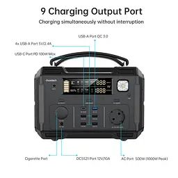 Портативна електростанція Choetech BS004 500W 484Wh - мініатюра 9