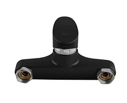 Змішувач для ванни Plamix CEZAR-009 EURO SET Matte black, зі шлангом, лійкою та кронштейном (PM0693) - мініатюра 4