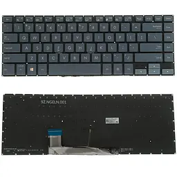 Клавіатура для ноутбука ASUS (W700 series) eng чорний без фрейма підсвічування клавіш