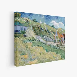 Інтер'єрна картина Халупки, Вінсент ван Гог, Vincent van Gogh, Thatched Cottages, інтер'єрний декор, 60×80 см (id6662) - мініатюра 2