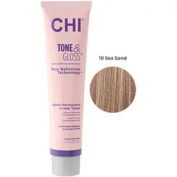 Тонер для волосся CHI Tone&Gloss Sea Sand кремовий безаміачний 85 г - мініатюра 2