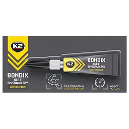 Суперклей K2 BONDIX SUPER FAST 5 сек, 3 г (EB100/EB101)