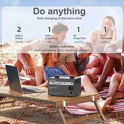 Зарядна станція CTECHi JustNow JNB630 Portable Power Station 630W 460Wh LifePO4 - мініатюра 7