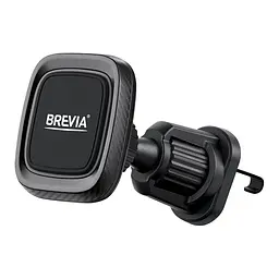 Тримач телефону автомобільний Brevia AirVent Pro MagHold на дефлектор, 4 магніти, чорний(48110)