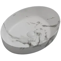 Умивальник накладний Mixxus Premium Ellipse-0104 marble 550x415x140 мм MP6554, Мармур