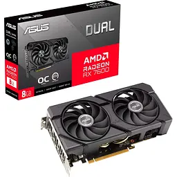 Відеокарта Asus Radeon RX 7600 Dual EVO OC 8G (DUAL-RX7600-O8G-EVO) UA [128462]
