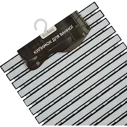 Килимок у ванну кімнату Eco Fabric смужка 69х40 см білий (6940-003) - мініатюра 5