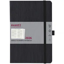 Щотижневик Axent 2026 Grand Lines 195х255 мм чорний (8531-26-01-A) - мініатюра 2