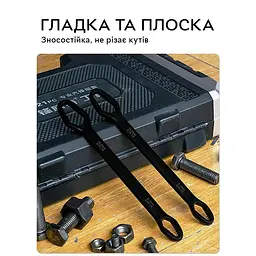 Накидний гайковий ключ Semi універсальний подвійний 8-22 мм чорний - мініатюра 6