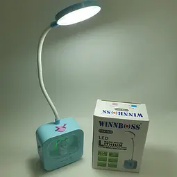 LED-лампа сенсорна світлодіодна настільна акумуляторна (знімний 18650) дитяча на гнучкій ніжці 28 см світильник-нічник WinBoss 1943 - мініатюра 5