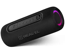 Портативная колонка REAL-EL RX715 10W Bluetooth TWS, RGB, Black - мініатюра 1