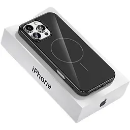 Чохол для iPhone 16e з MagSafe, захисний, глянцевий, з м’якою підкладкою, чорний