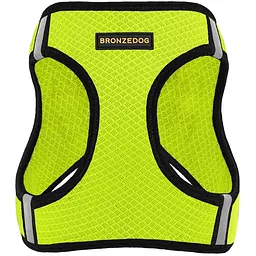 Шлея для собак Bronzedog Mesh Vest, розмір М, 42х47 см, лимонна - мініатюра 2