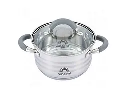 Каструля з ручками силікон 3,4л, d 20см 3179-20 ТМVINCENT