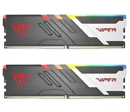 Пам'ять 16Gb x 2 (32Gb Kit) DDR5, 5600 MHz, Venom RGB, Black, 36-36-36-68, 1.35V, з радіатором Patriot teh0020255