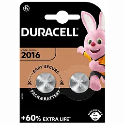 Літієві батарейки Duracell 3V DL/CR2016, 2 шт. (81546817) - мініатюра 2