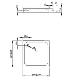 Душовий піддон Radaway Siros C 80x80 SBC8817-1 - мініатюра 5
