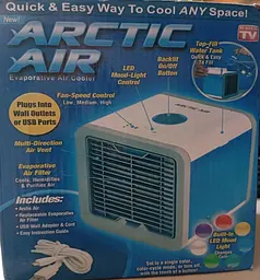 Портативний міні кондиціонер 10Вт Arctic Air Cooler 3в1 з функцією зволоження 700мл RGB підсвічування Білий/Сірий - мініатюра 2