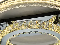 Стельова LED люстра Diasha 8811/600+400A хром 120 Вт кришталь пульт - мініатюра 5