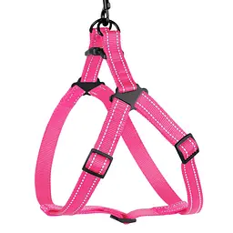 Шлея для собак BronzeDog Active нейлонова рожева 2х45-60 см 71/1306/T - мініатюра 4