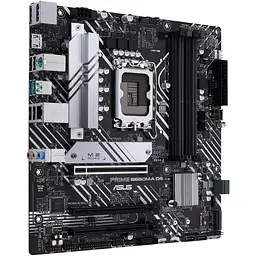 Материнська плата Asus Prime LGA1700, B660M-A D4-CSM, B660, 4xDDR4, Int.Video(CPU), 4xSATA3, 2xM.2, 1xPCI-E 16x 4.0, 2xPCI-E 16x 3.0, ALC 5xUSB3.2/6xUSB2.0, HDMI/DP, CrossFire, MicroATX - мініатюра 3