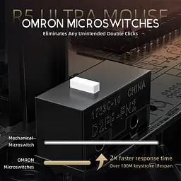 Мишка Attack Shark R5 Ultra, Wireless, PAW3950MAX сенсор, 42000dpi., 6кн., Black - мініатюра 8