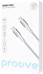 Кабель Proove WireX Pro Type-C to Type-C 100W (1.5m) white (CCWX11002202) - мініатюра 2