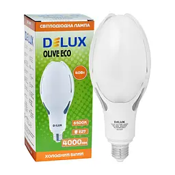 Лампочка Delux OLIVE ECO 40Вт E27 6500K 230В (90023325) - мініатюра 3