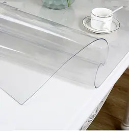 М'яке скло Прозора силіконова скатертину на стіл Soft Glass Захист для меблів 1.0х1.5 м (товщина 0.5 мм) - мініатюра 5